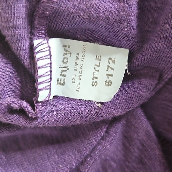 Michael Stars Open Front Long Sleeve Cardigan in Purple One Size - Picture 4 of 5